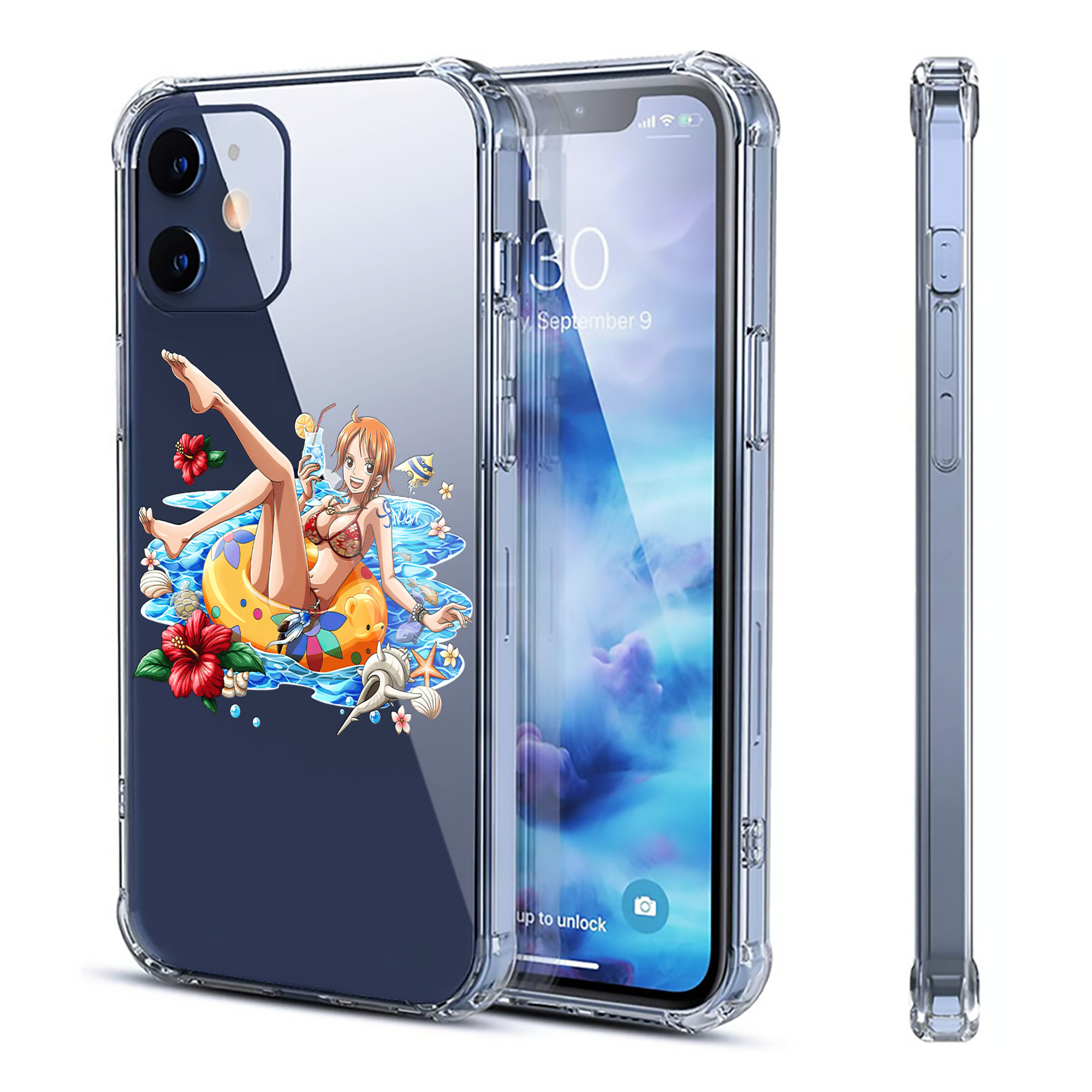 （画像用） ワンピース ナミ ONE PIECE Nami 【iPhone 12シリーズ対応】透明スマホケース（クリアソフトケース）